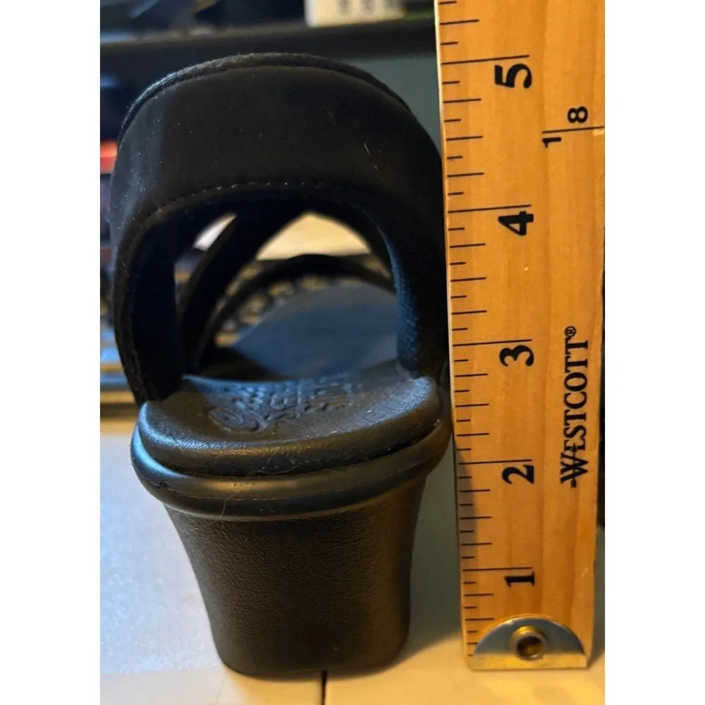 Skechers Cali Slip-ins Wedge Sandals Size 6 Womens Black Rhinestone Strappy‎